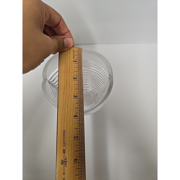 Vintage Mikasa Crystal Frosted Top Clear Swirl Vase Germany 24% Lead Crystal - Picture 8 of 8